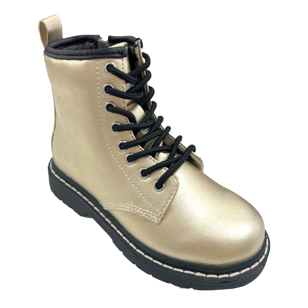 Gold combat hot sale boots