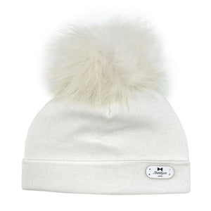 Bowtique London Matching Pom Hat Cream