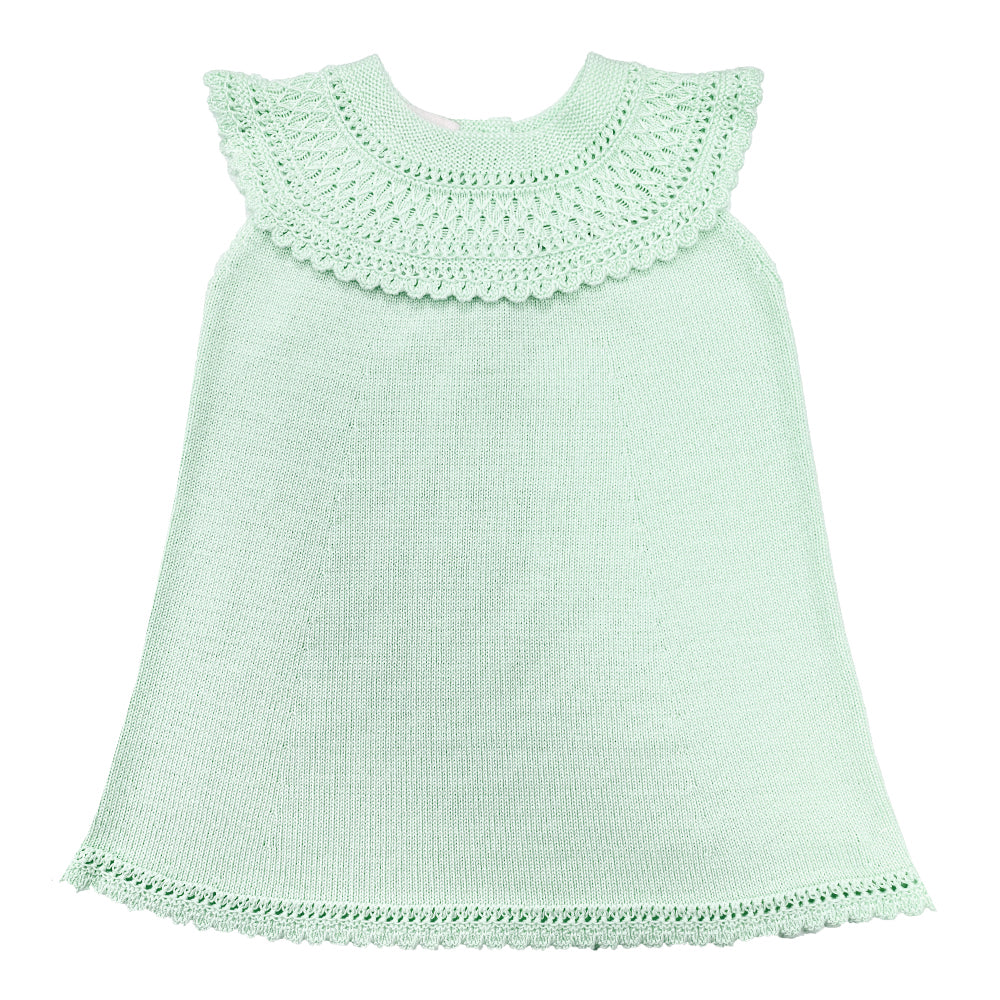 Granlei Knit Collar Dress Mint