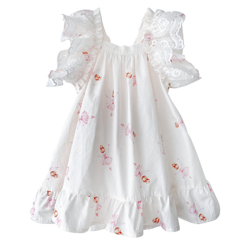 Phi Ballerina Bow Dress Cream