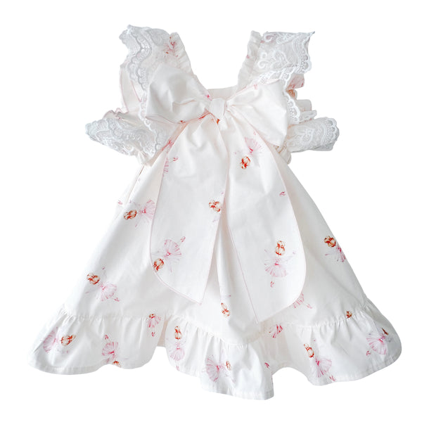 Phi Ballerina Bow Dress Cream