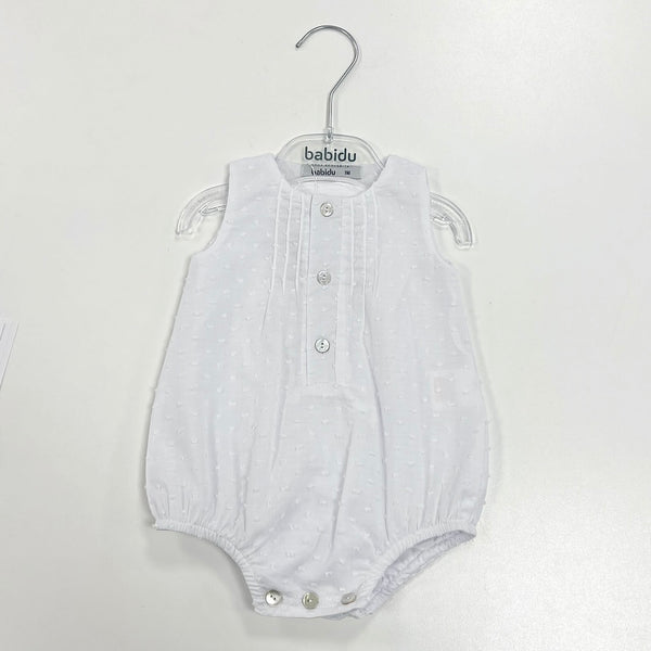 Babidu Spot Romper White