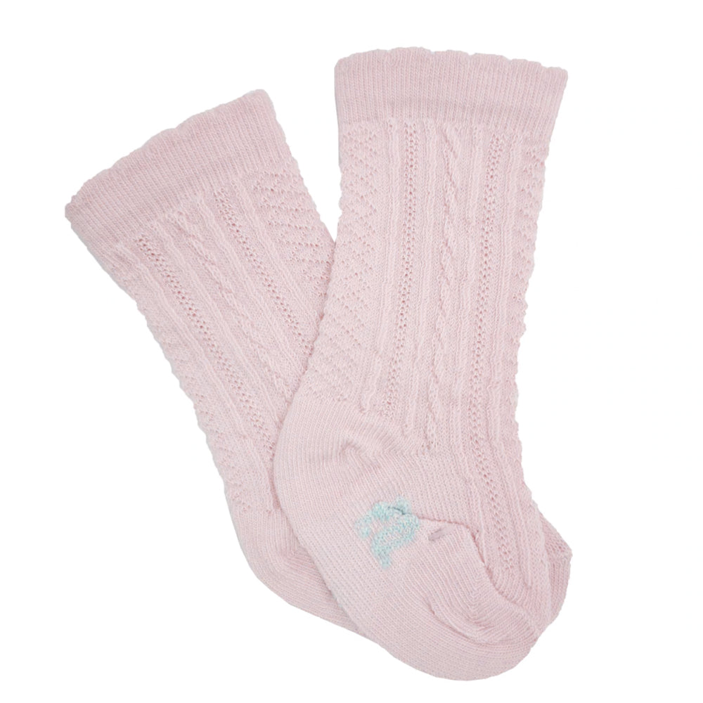 Pretty Originals Ribbed Knee High Socks Pink